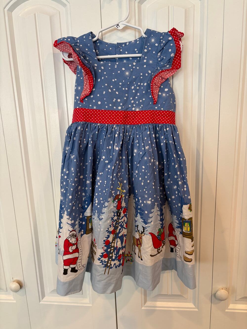 Eleanor Rose Christmas Scene Dress Size 6/7
